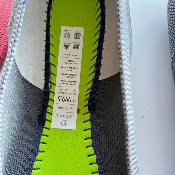 Rothy's Gray Rounded-Toe‎ Flats Womens Size 9.5 Slip On Shoes - Picture 3 of 7